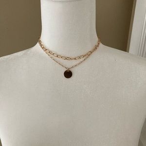 Layered gold necklace